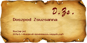 Doszpod Zsuzsanna névjegykártya